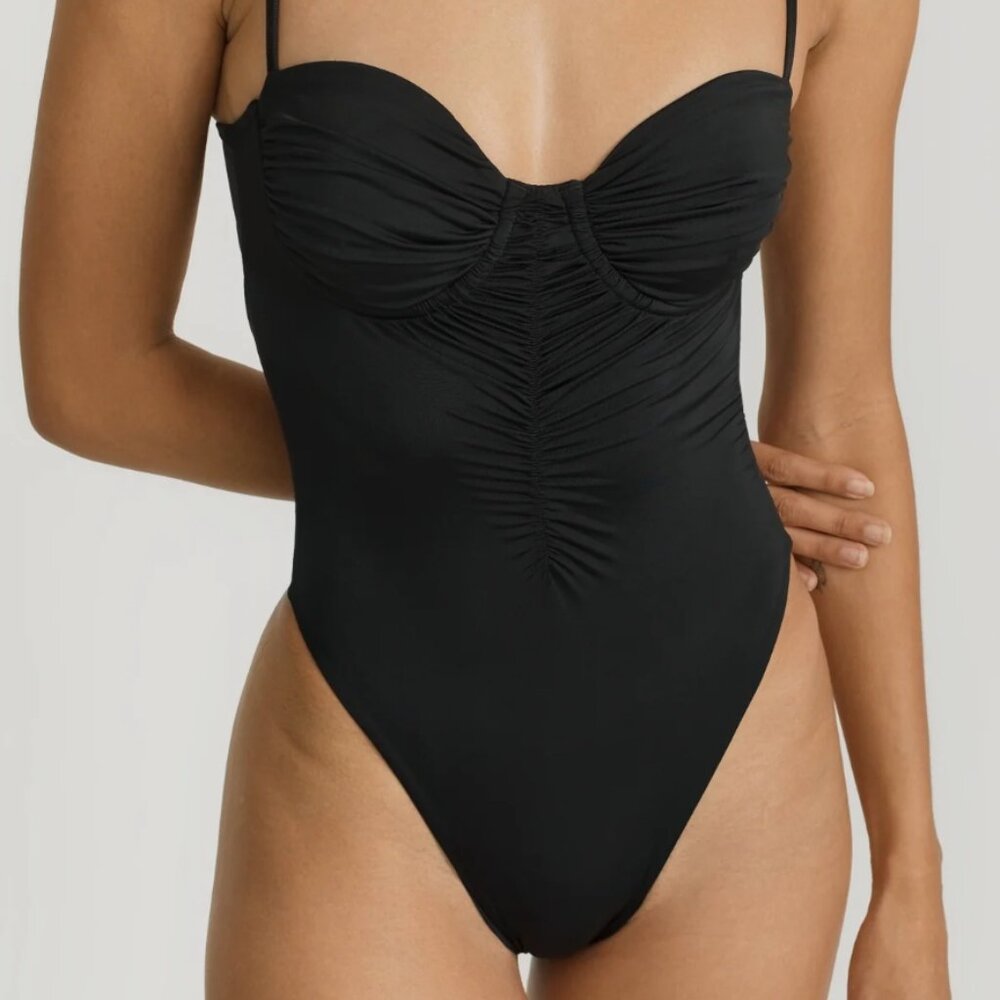 Selene One Piece Swimsuit Moderate Coverage - Black